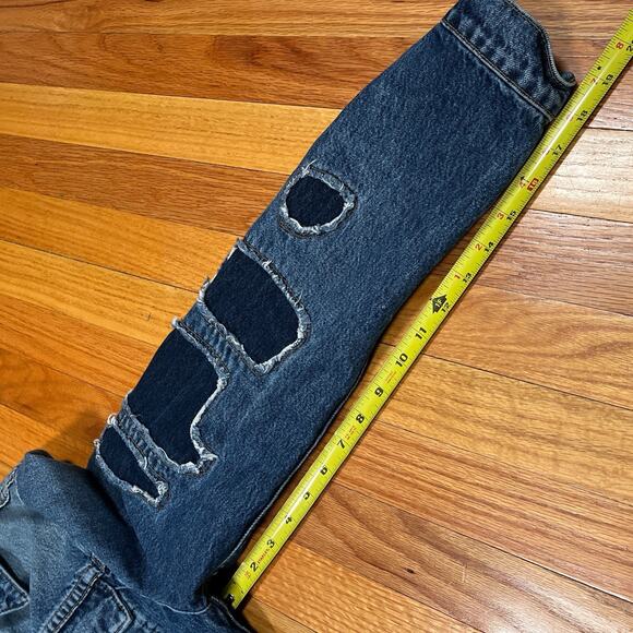 Helmut Lang Men’s MR 87 Large Distressed Grunge Denim Jacket Designer USA Made - Picture 8 of 14